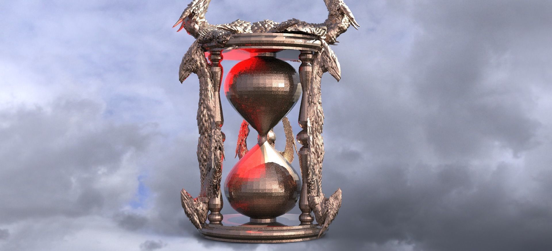 Dark Dragon hourglass collection 1 3D model_6