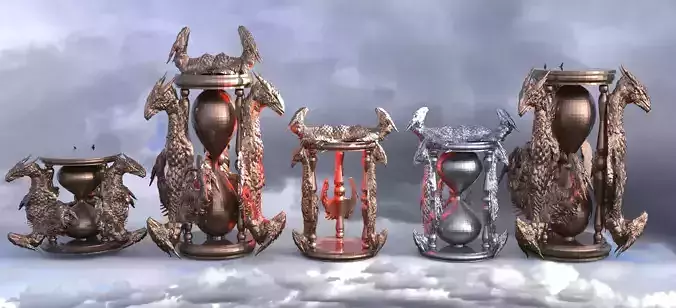 Dark Dragon hourglass collection 1 3D model