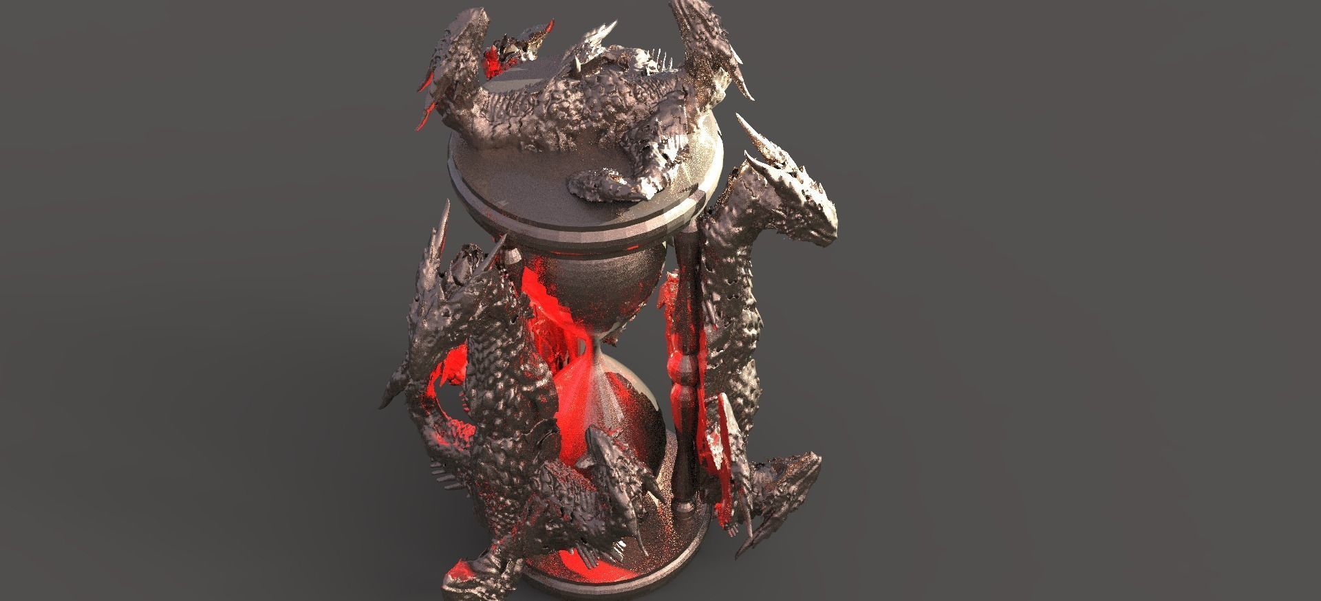 Dark Dragon hourglass collection 1 3D model_2