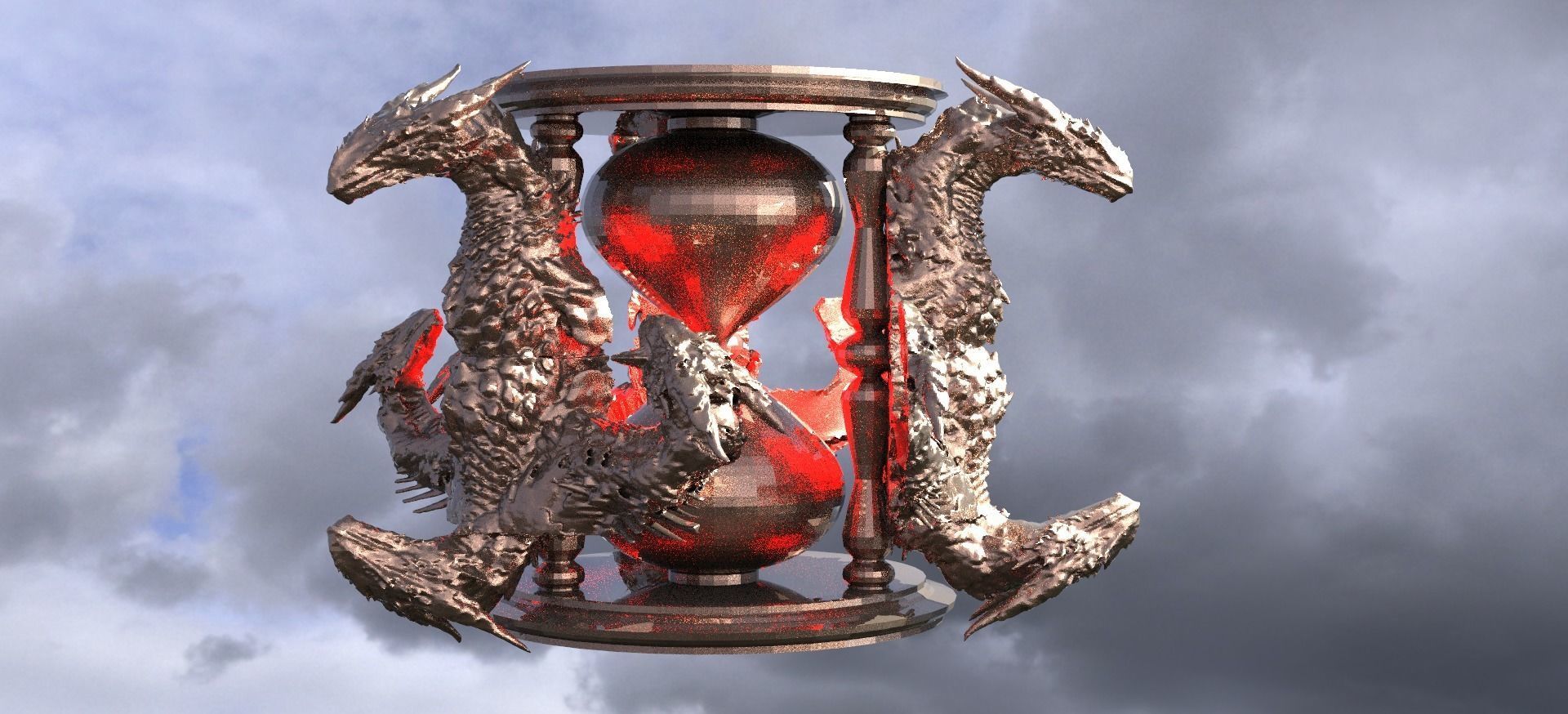 Dark Dragon hourglass collection 1 3D model_14
