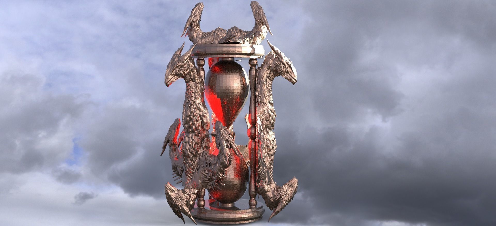 Dark Dragon hourglass collection 1 3D model_15