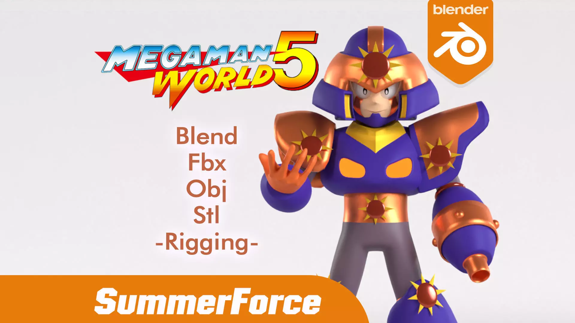 Sunstar Mega Man V 3D model_0
