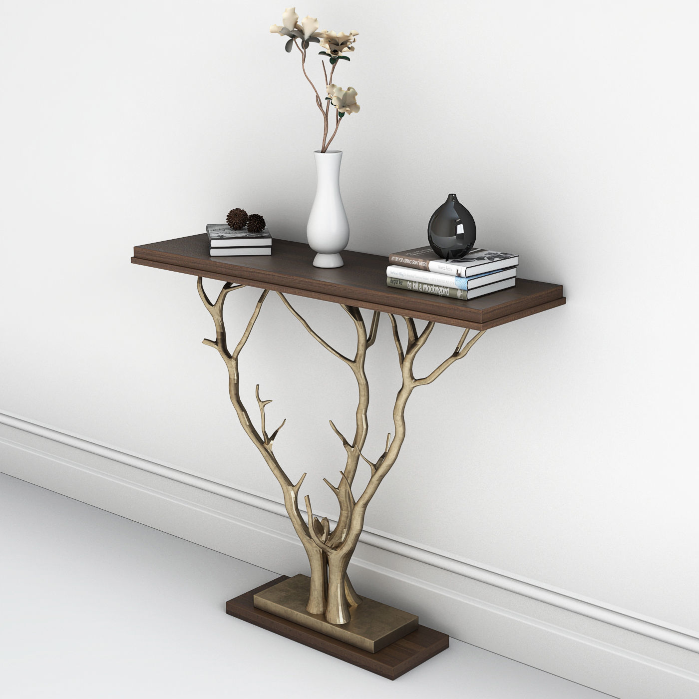 Tree Console Table 3D model_1