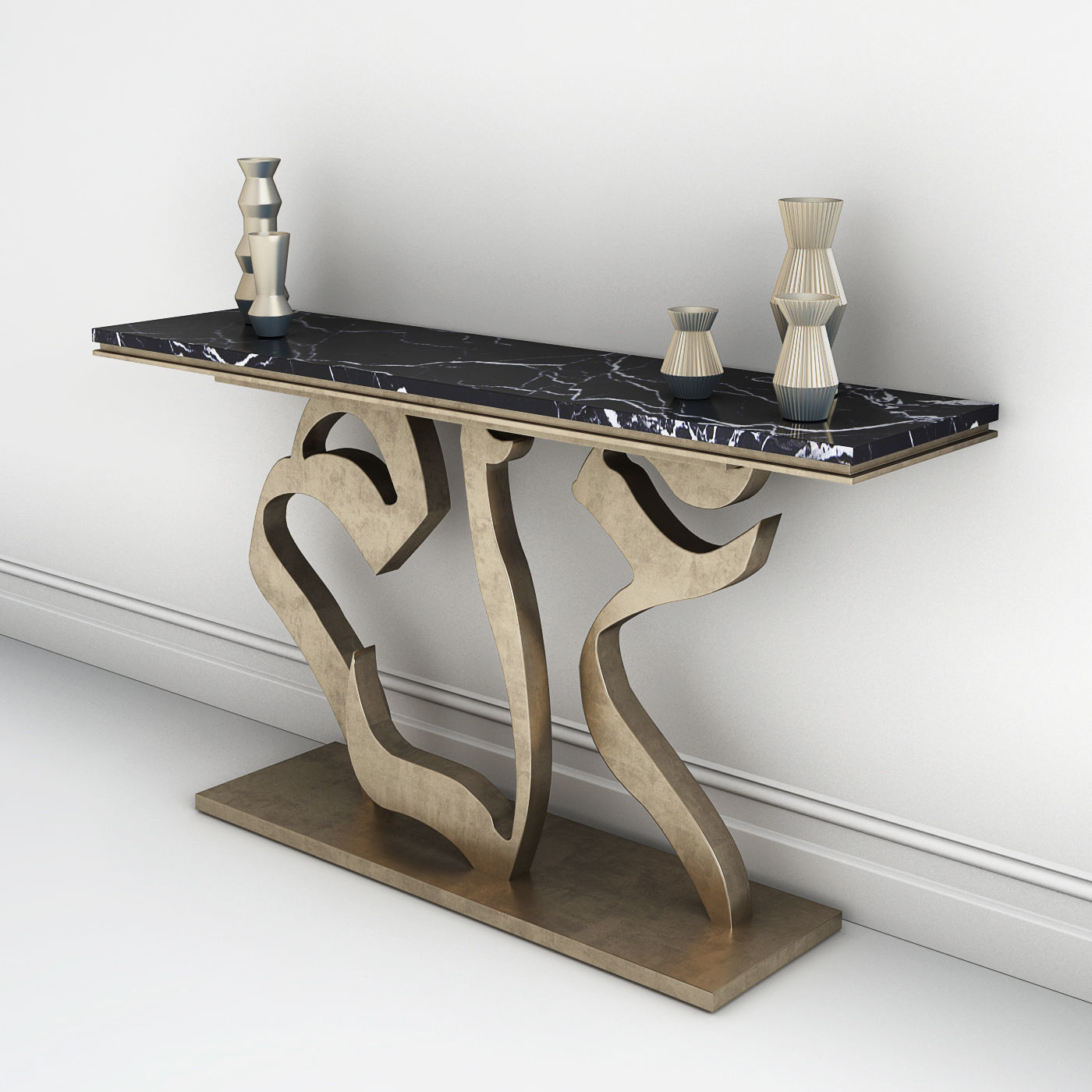 Arabic Console Table Alem 3D model_1