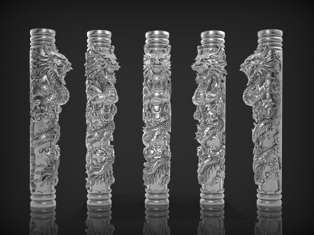 Dragon Pillar 3D print model_1