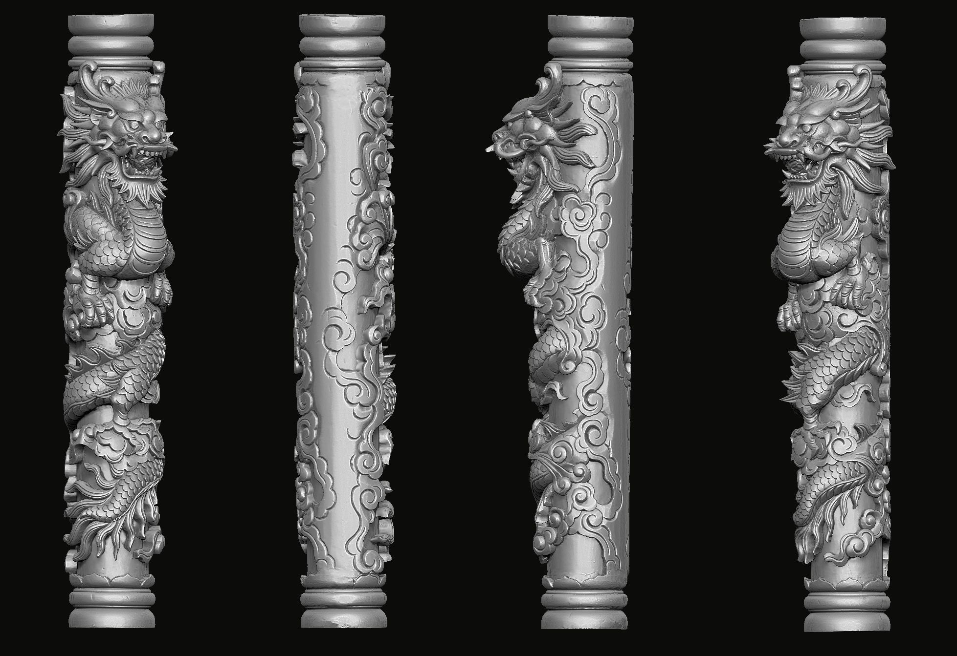 Dragon Pillar 3D print model_3