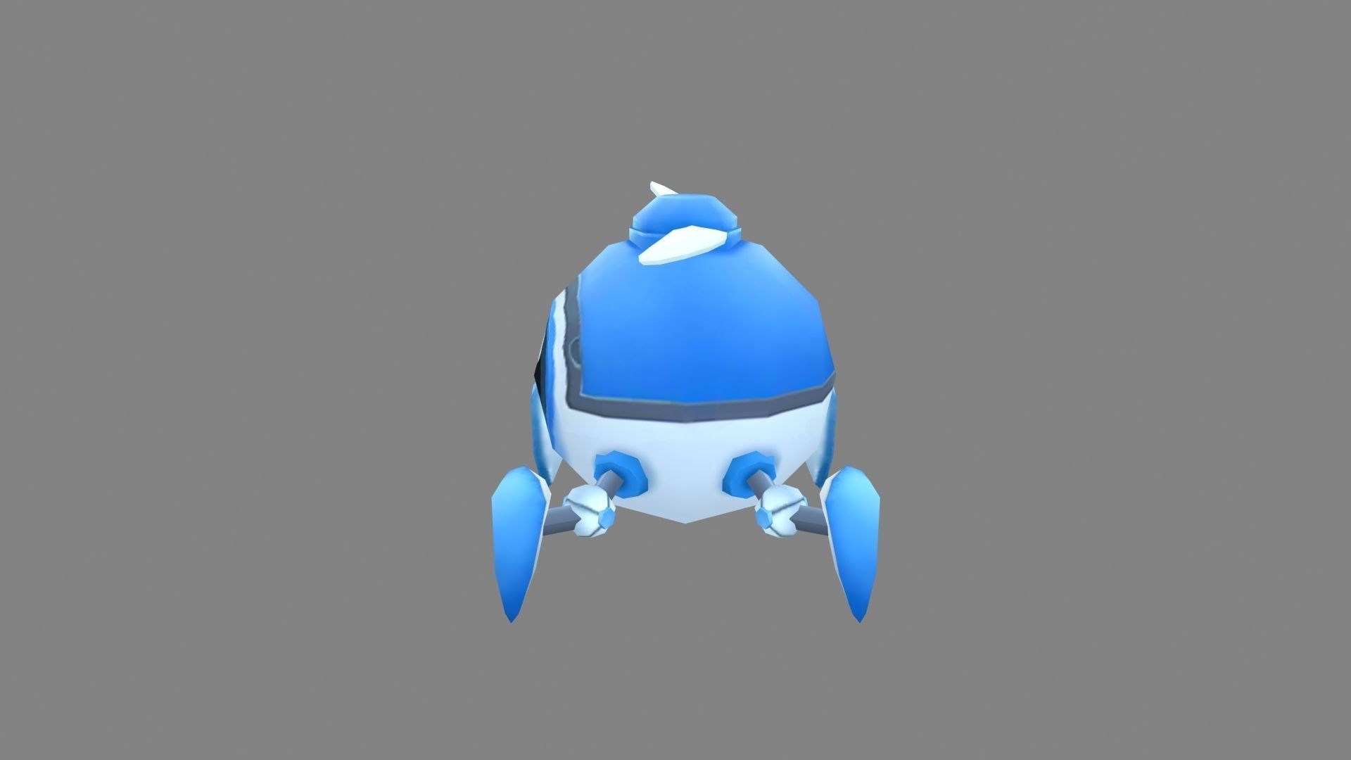 Cartoon spider robot Low-poly 3D model_1
