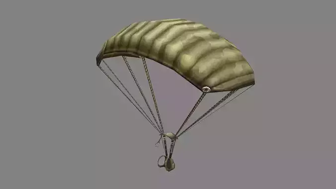 parachute Low-poly 3D model