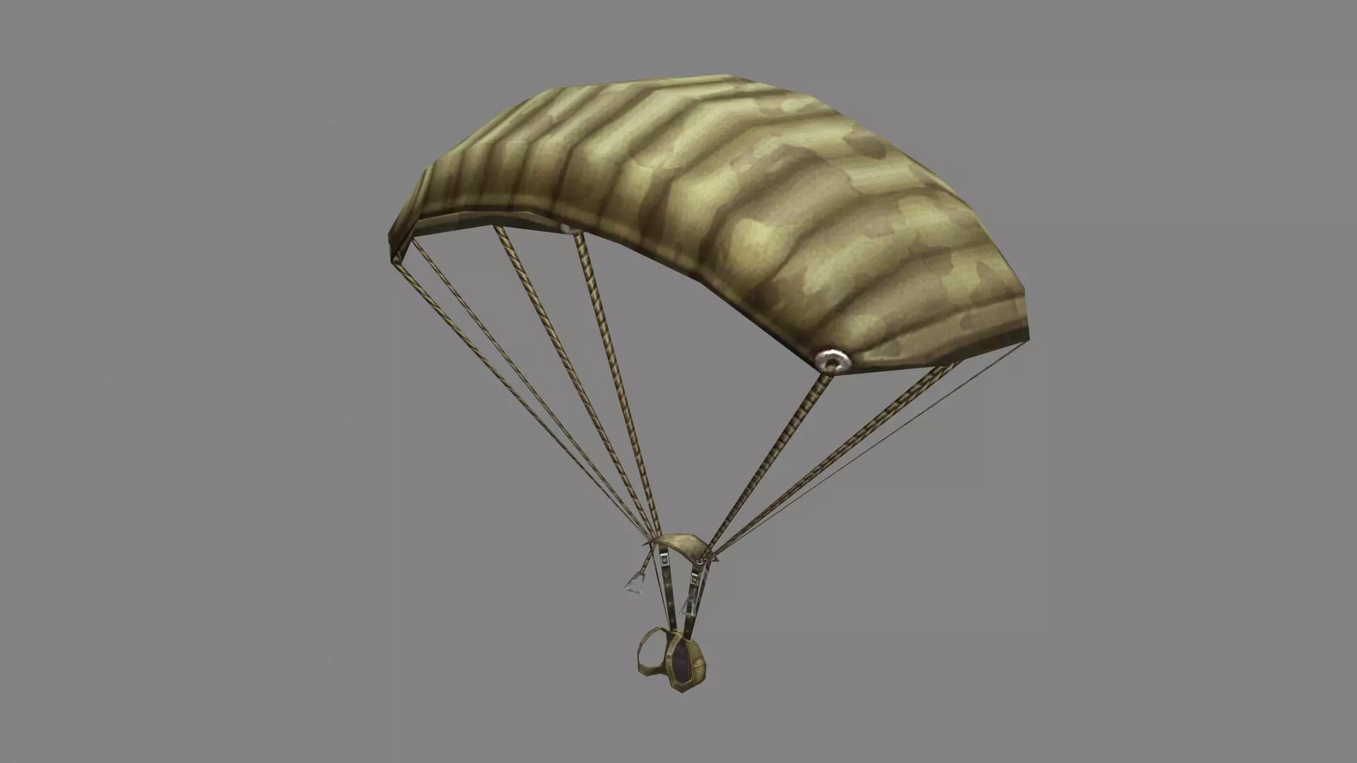 parachute Low-poly 3D model_0