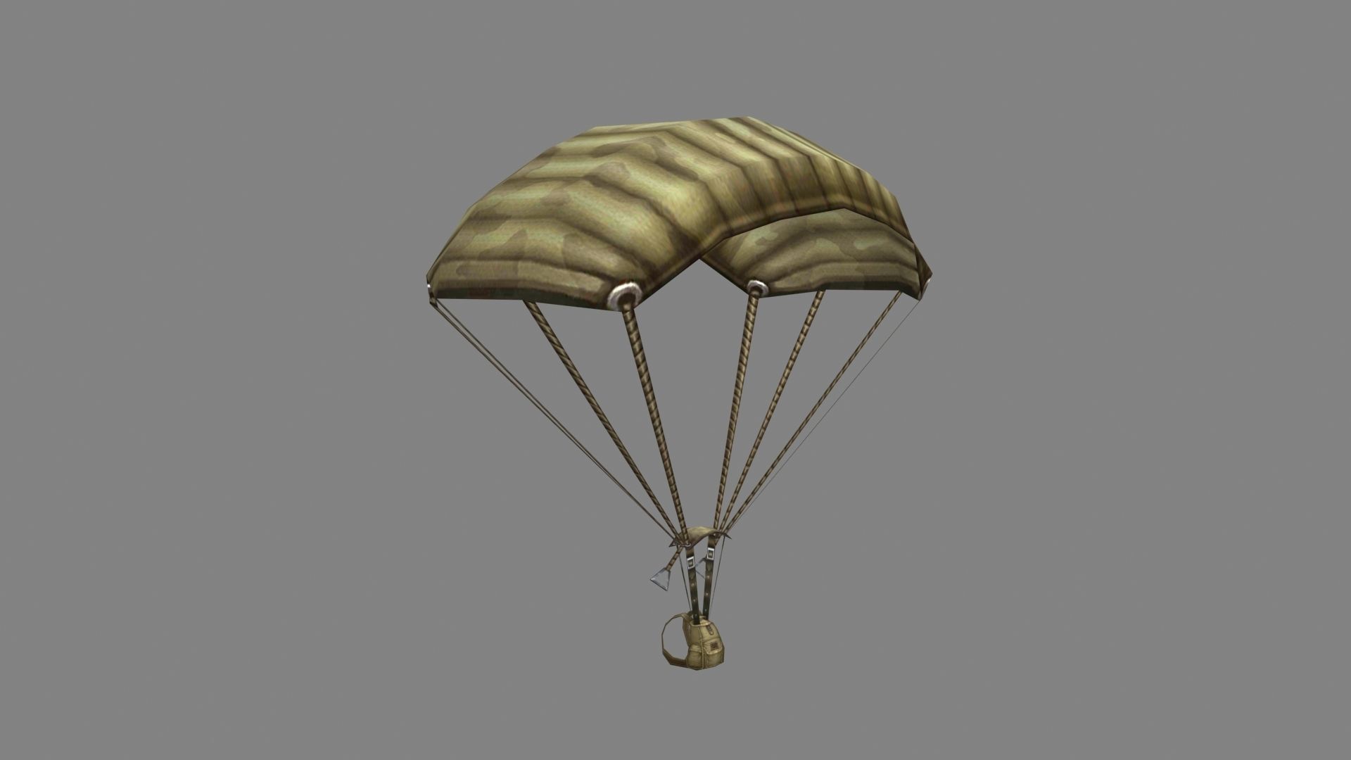 parachute Low-poly 3D model_1