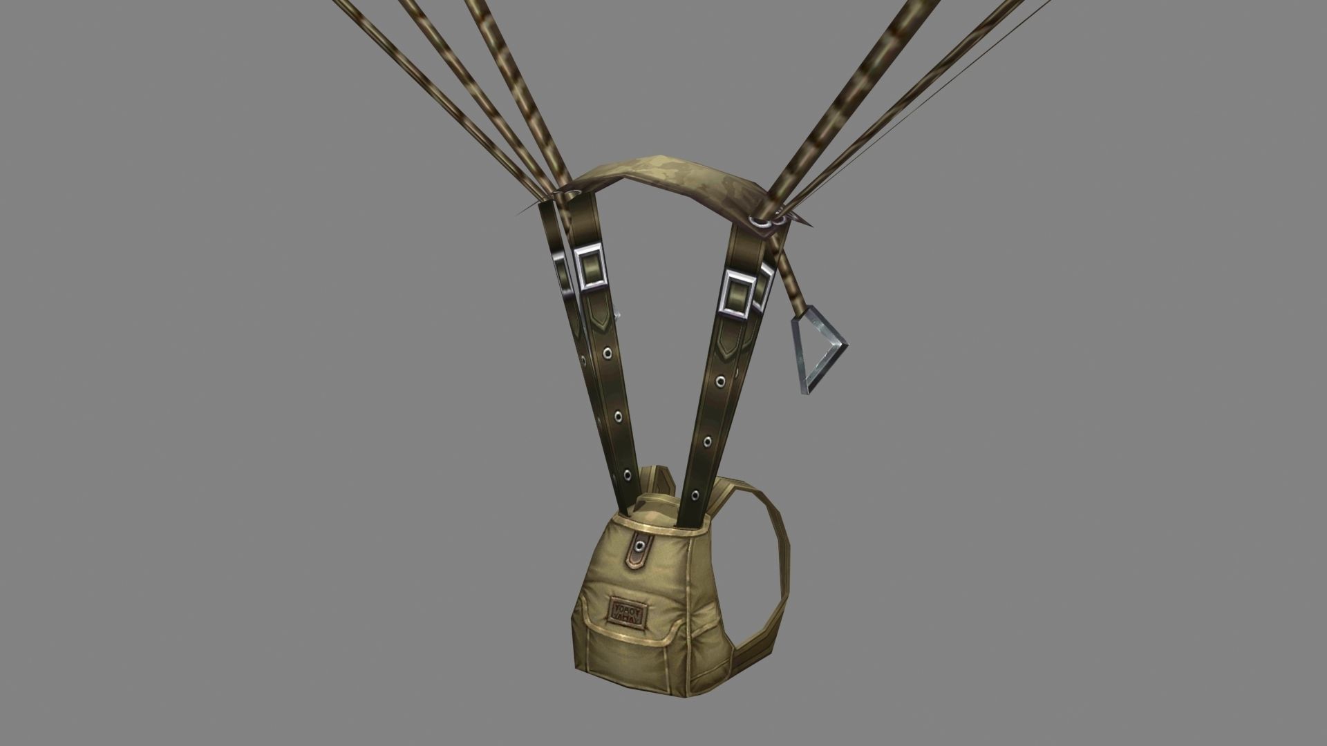 parachute Low-poly 3D model_2