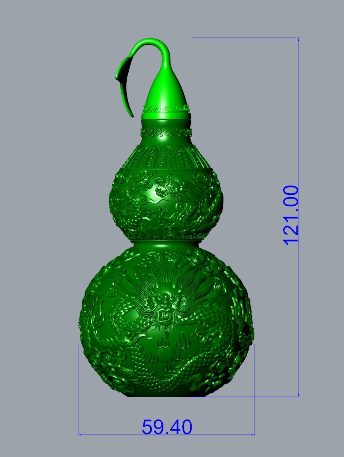Dragon Gourd 3D print model_7