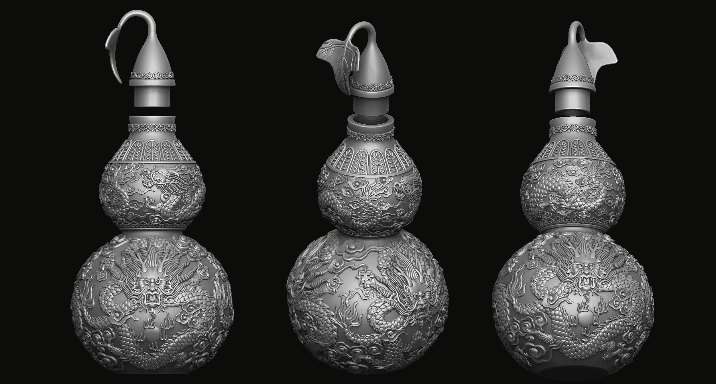Dragon Gourd 3D print model_2