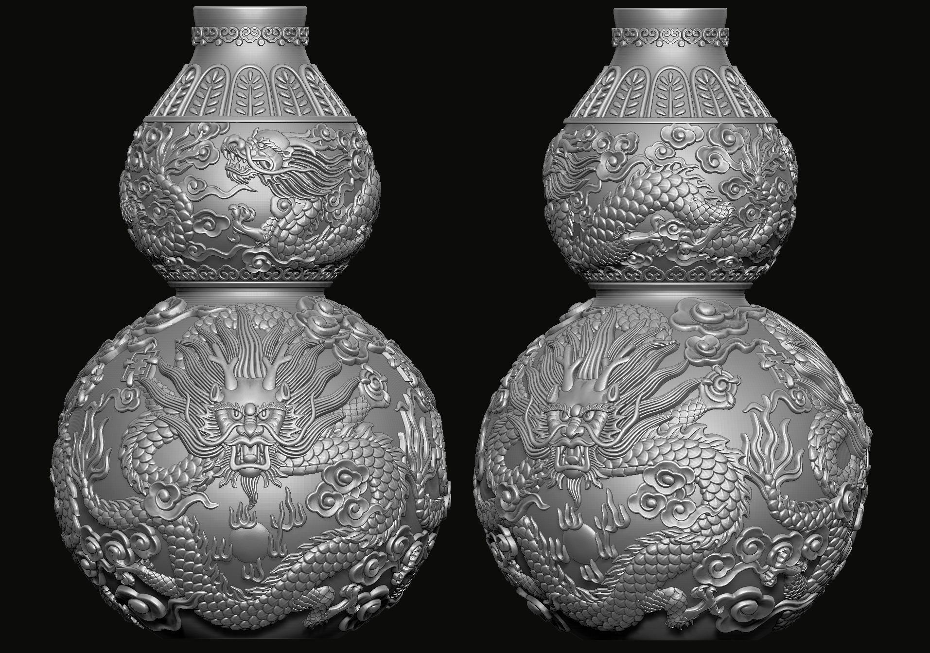 Dragon Gourd 3D print model_4