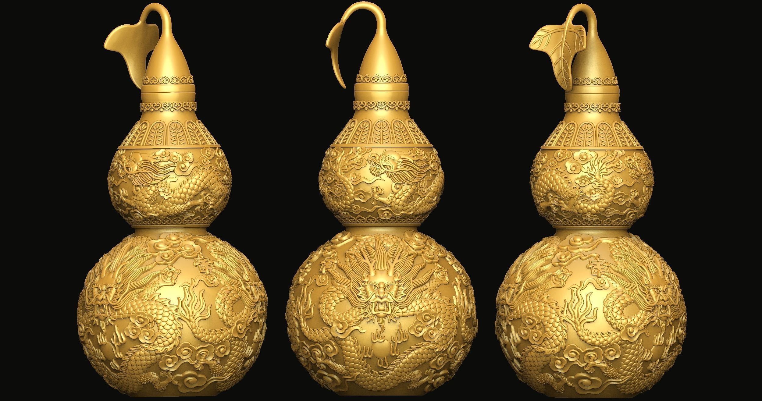 Dragon Gourd 3D print model_5