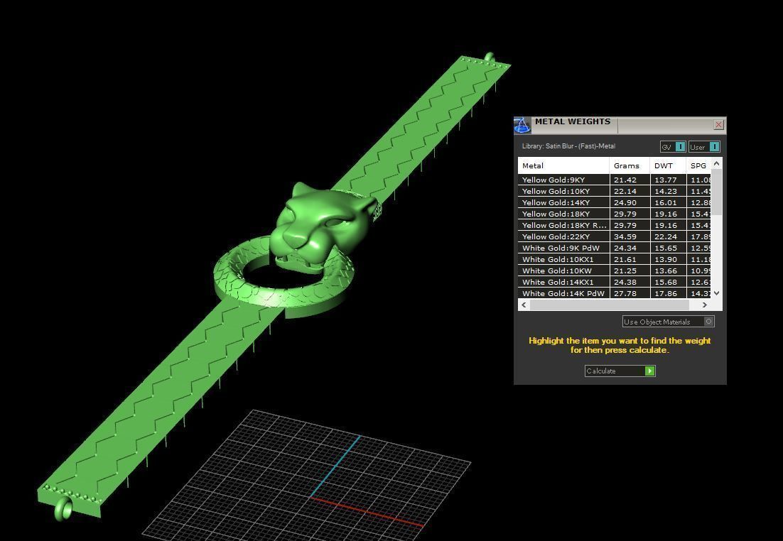 Golden tiger set 3D model_9