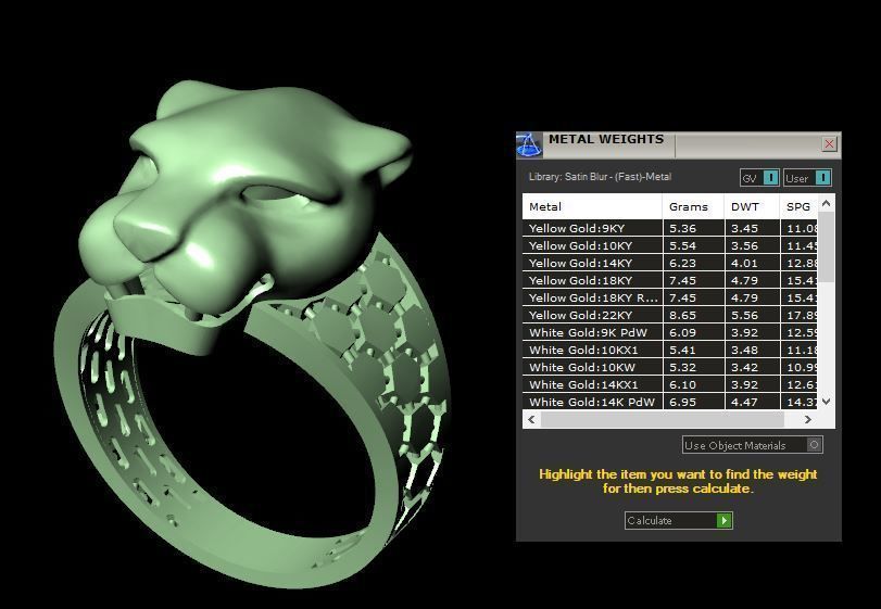 Golden tiger set 3D model_10