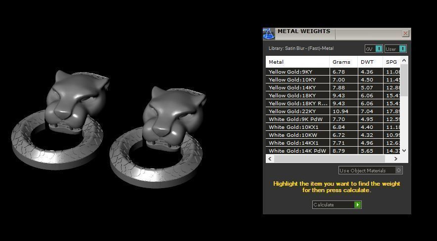 Golden tiger set 3D model_11