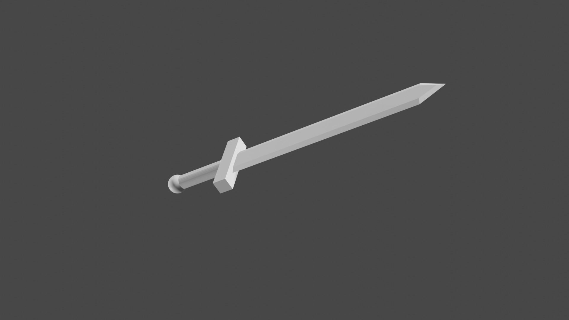 Simple Sword Free low-poly 3D model_1