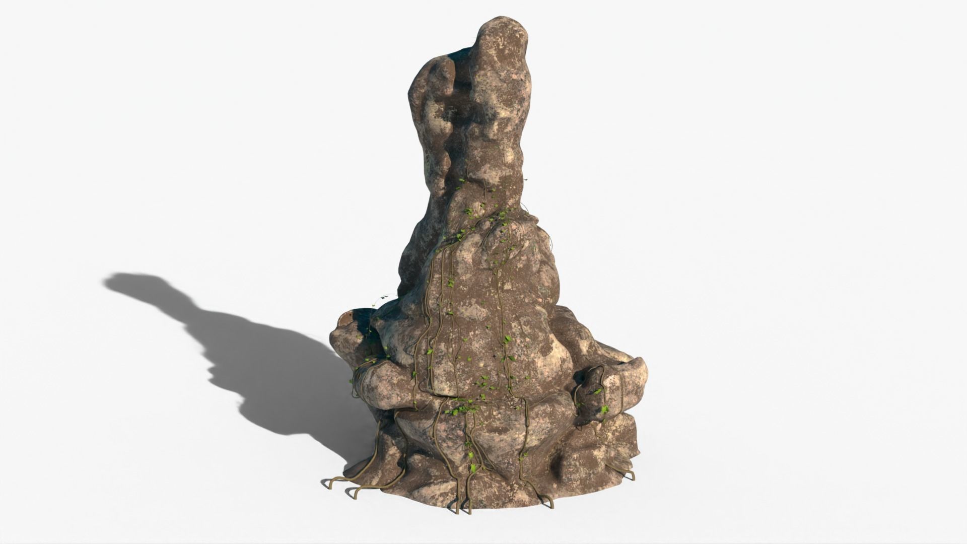 realistic Rock Ivy Low-poly  3D model_3