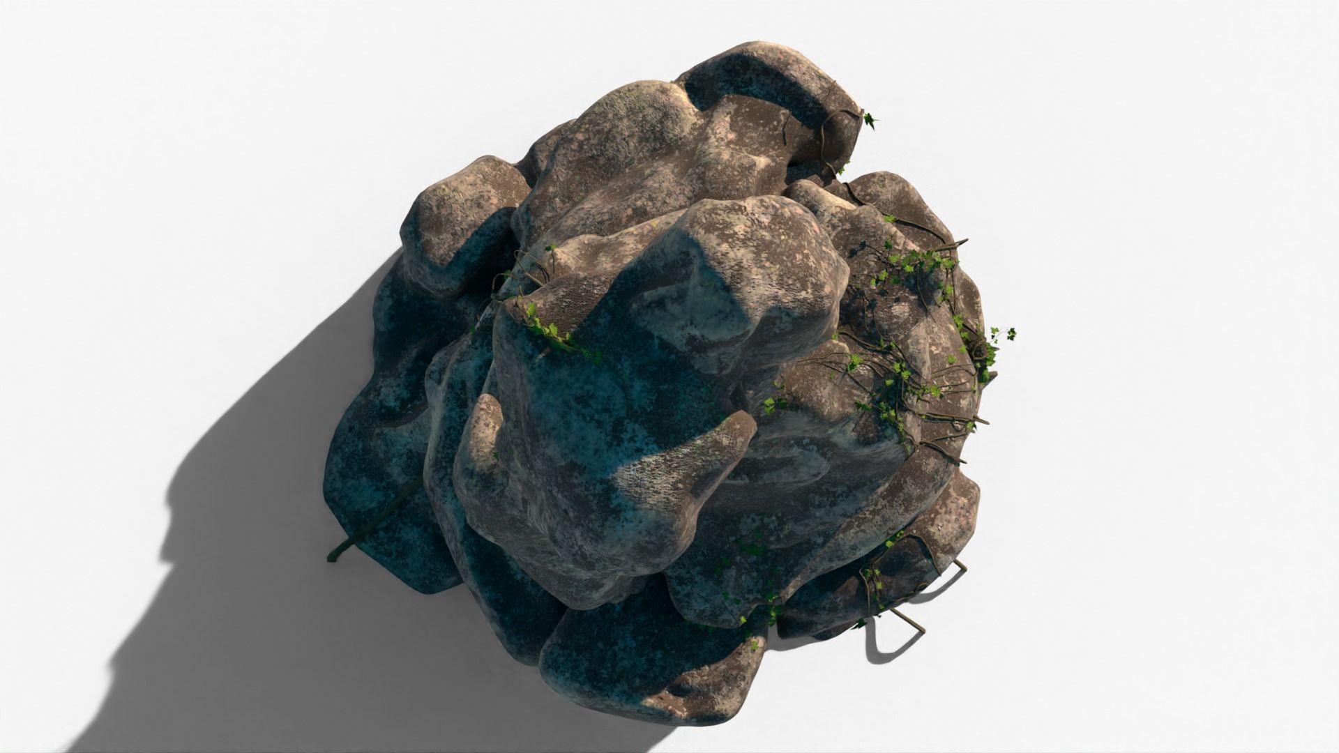 realistic Rock Ivy Low-poly  3D model_1