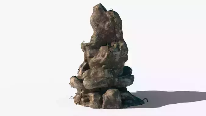 realistic Rock Ivy Low-poly 