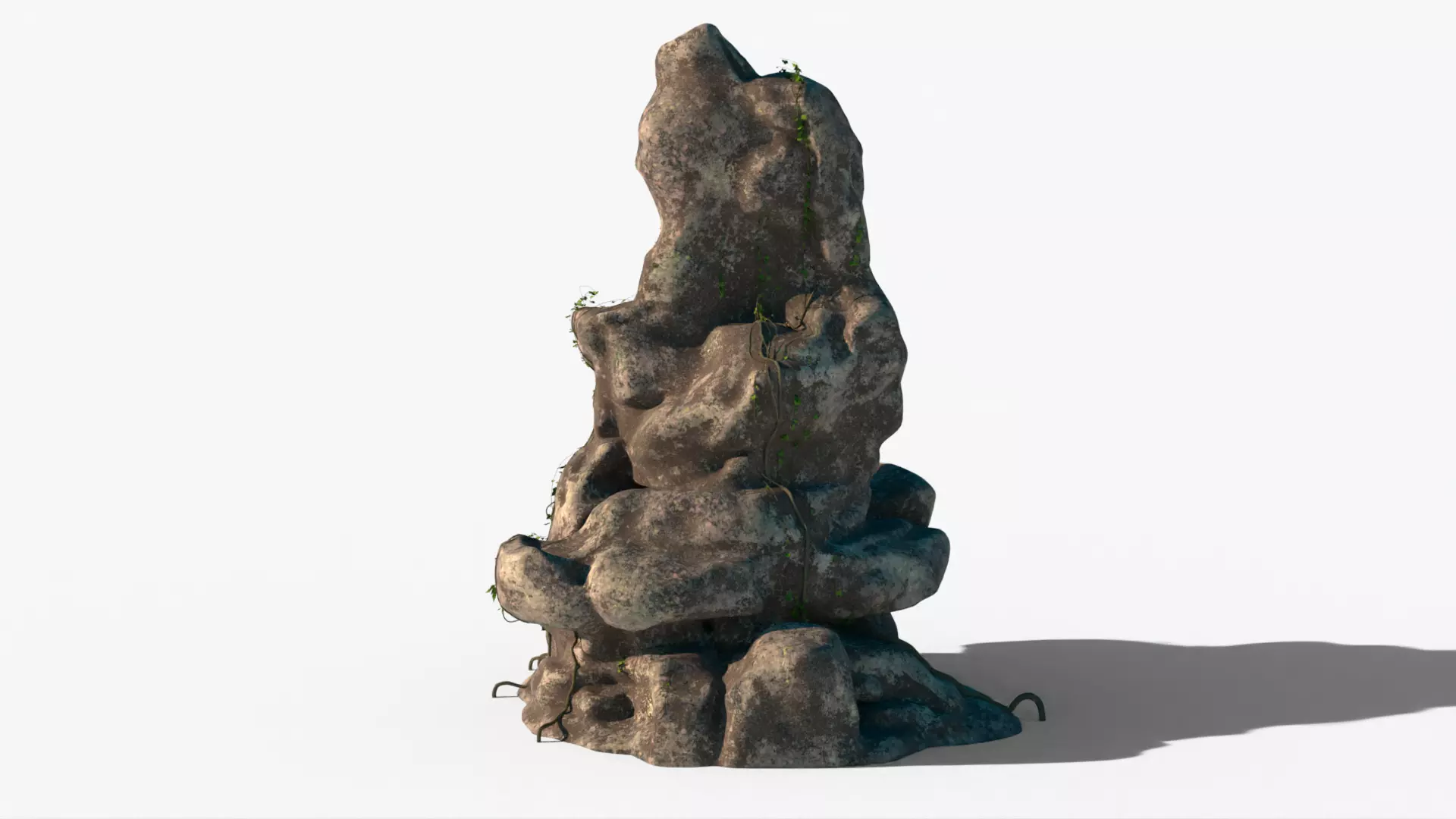 realistic Rock Ivy Low-poly  3D model_0