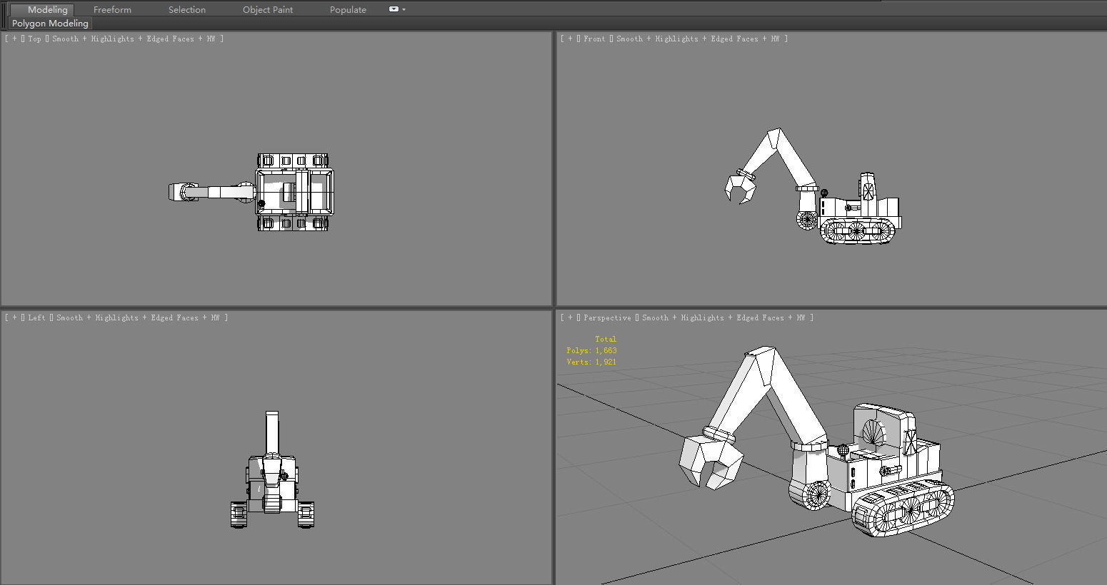 Cartoon crane toy Low-poly 3D model_6