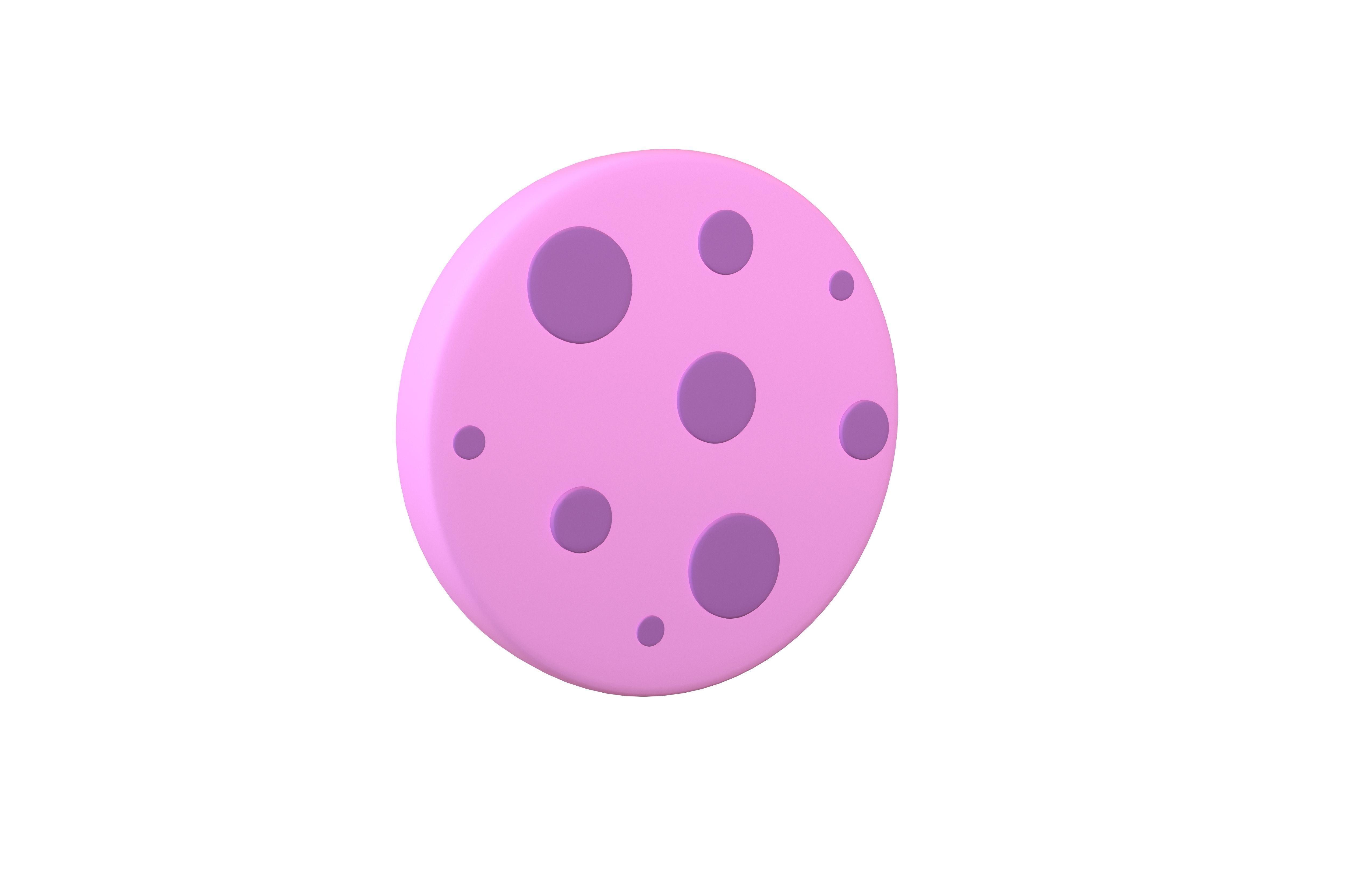 New Moon Emoji v1 002 Low-poly 3D model_1