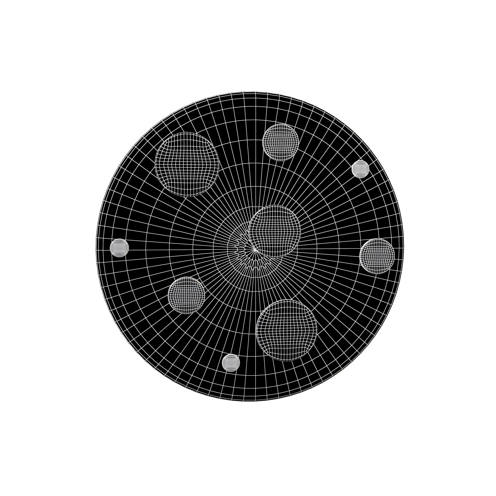 New Moon Emoji v1 002 Low-poly 3D model_4