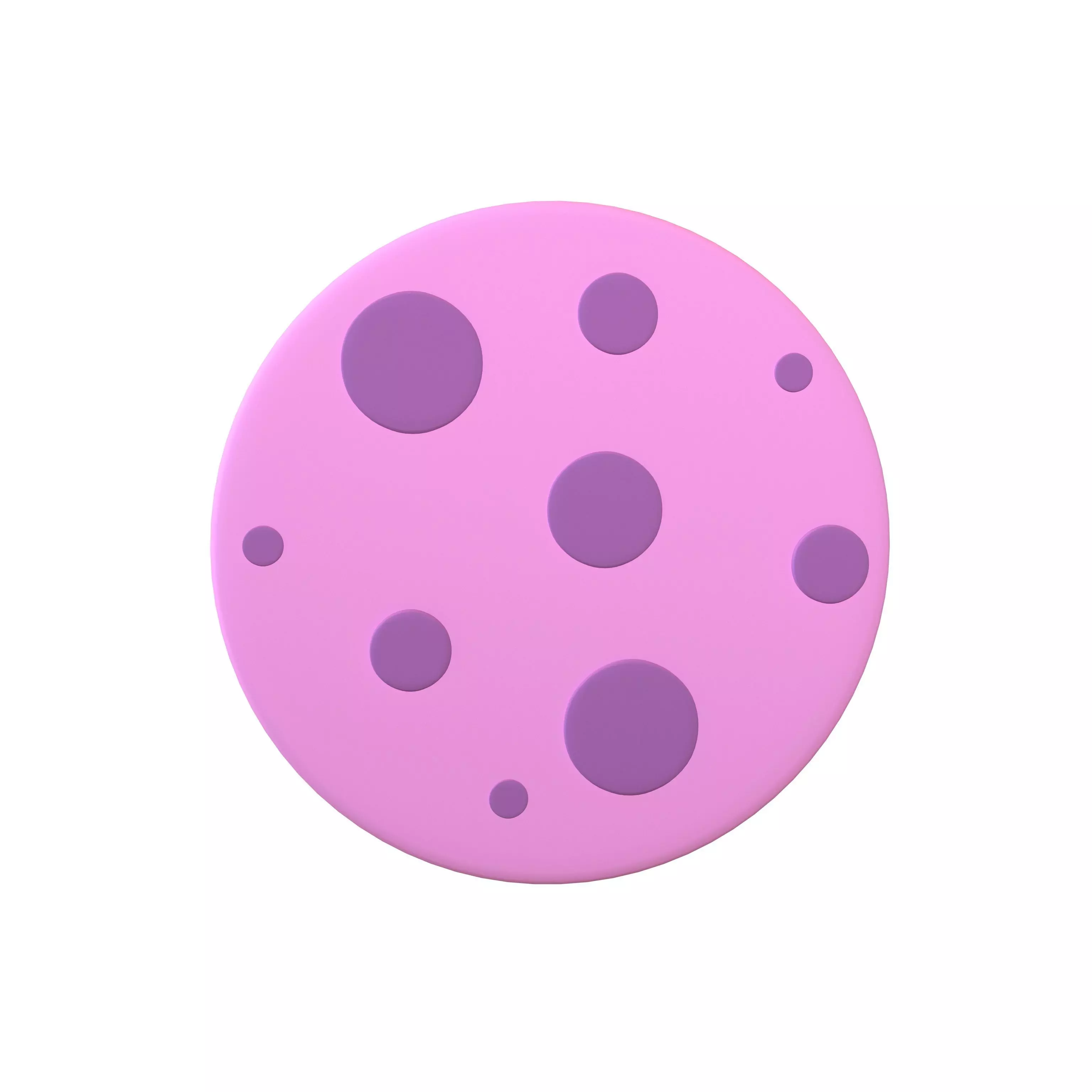 New Moon Emoji v1 002 Low-poly 3D model_0