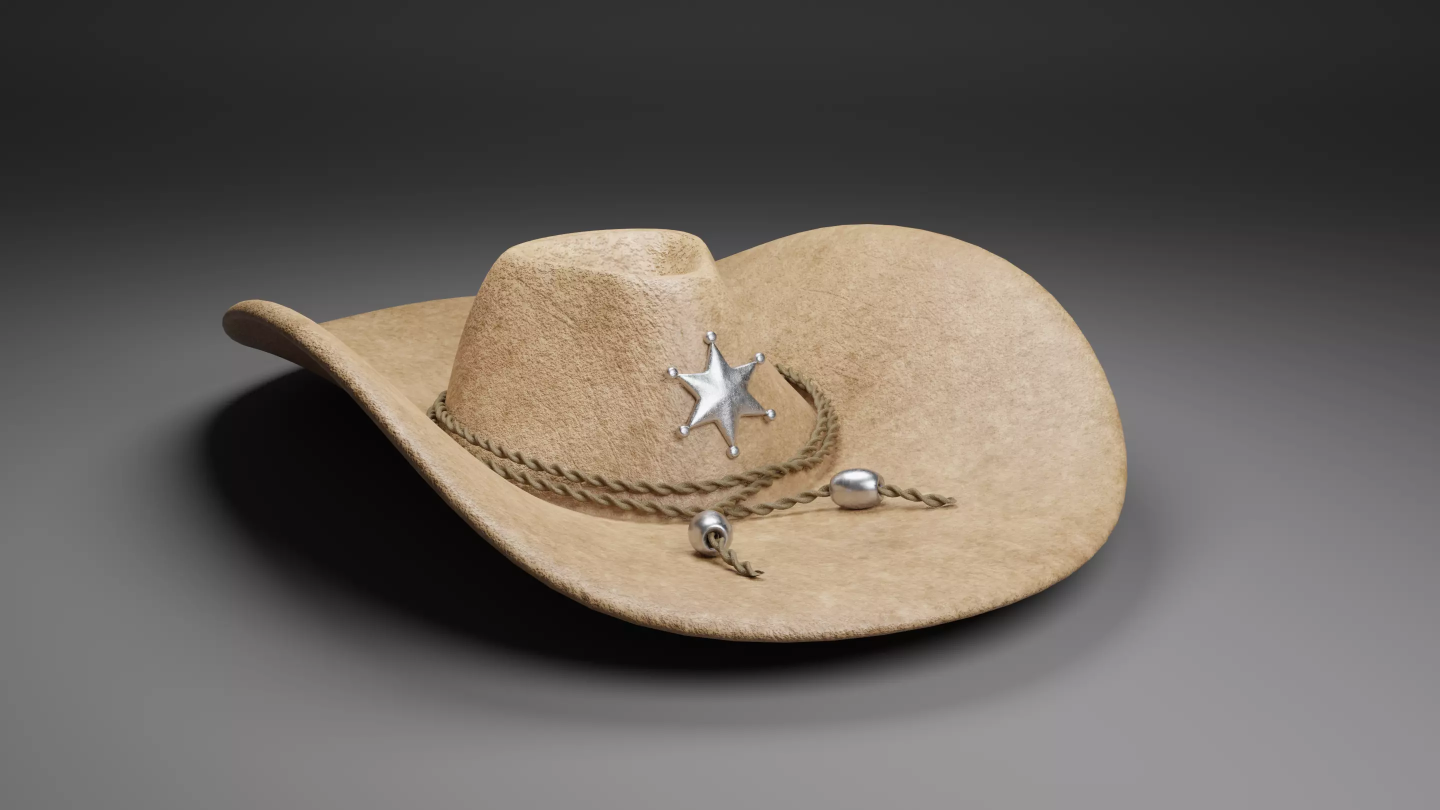 Cowboy Hat Low-poly 3D model_0