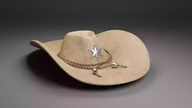 Cowboy Hat Low-poly 3D model