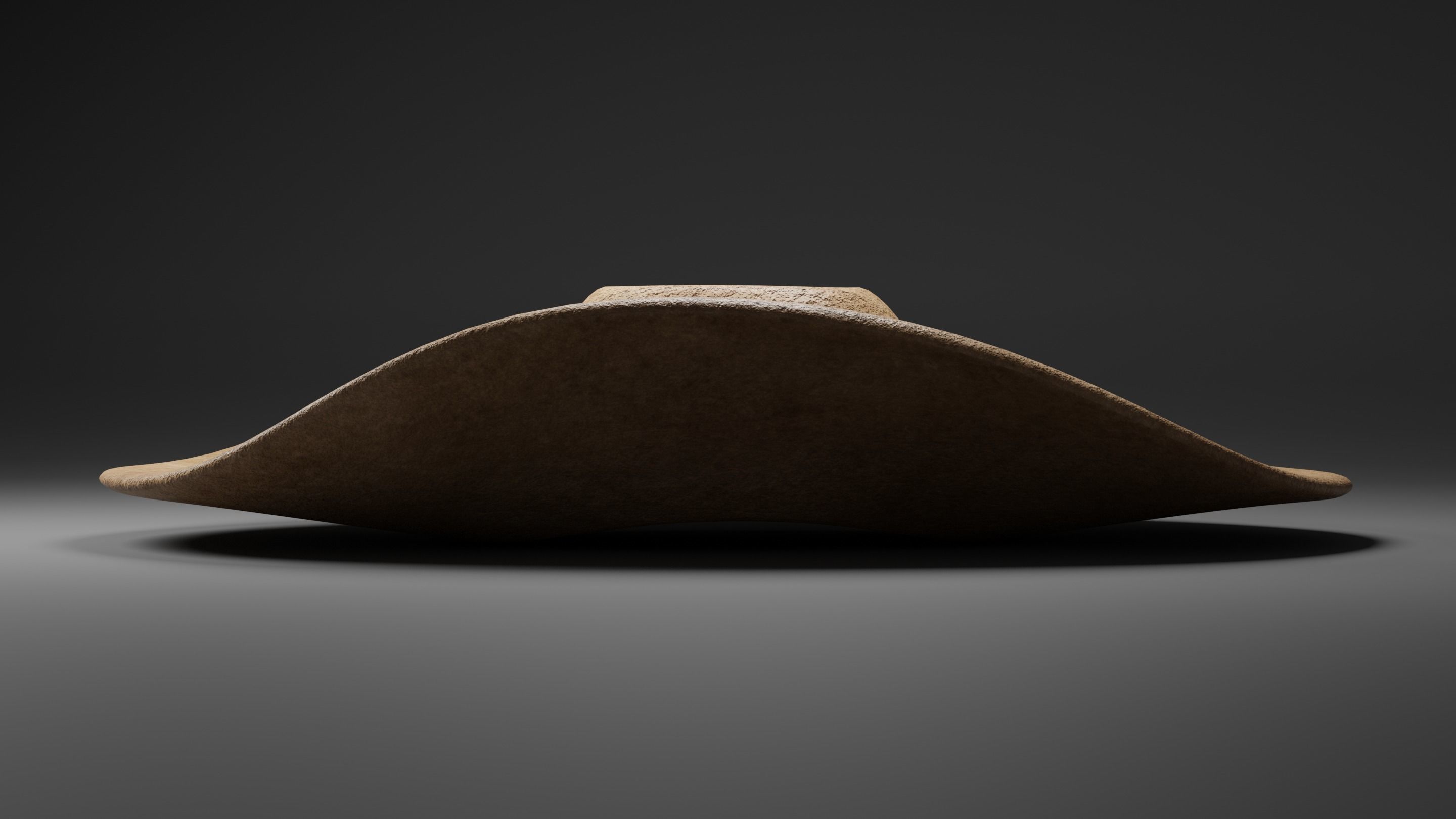 Cowboy Hat Low-poly 3D model_6