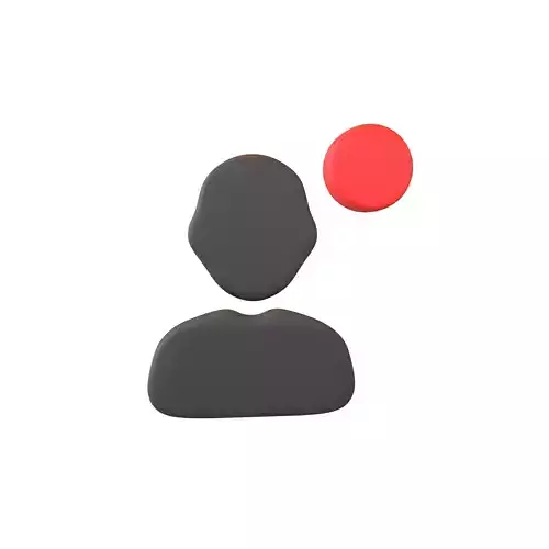 Friend Invitation Icon V1 002 Low-poly 3D model