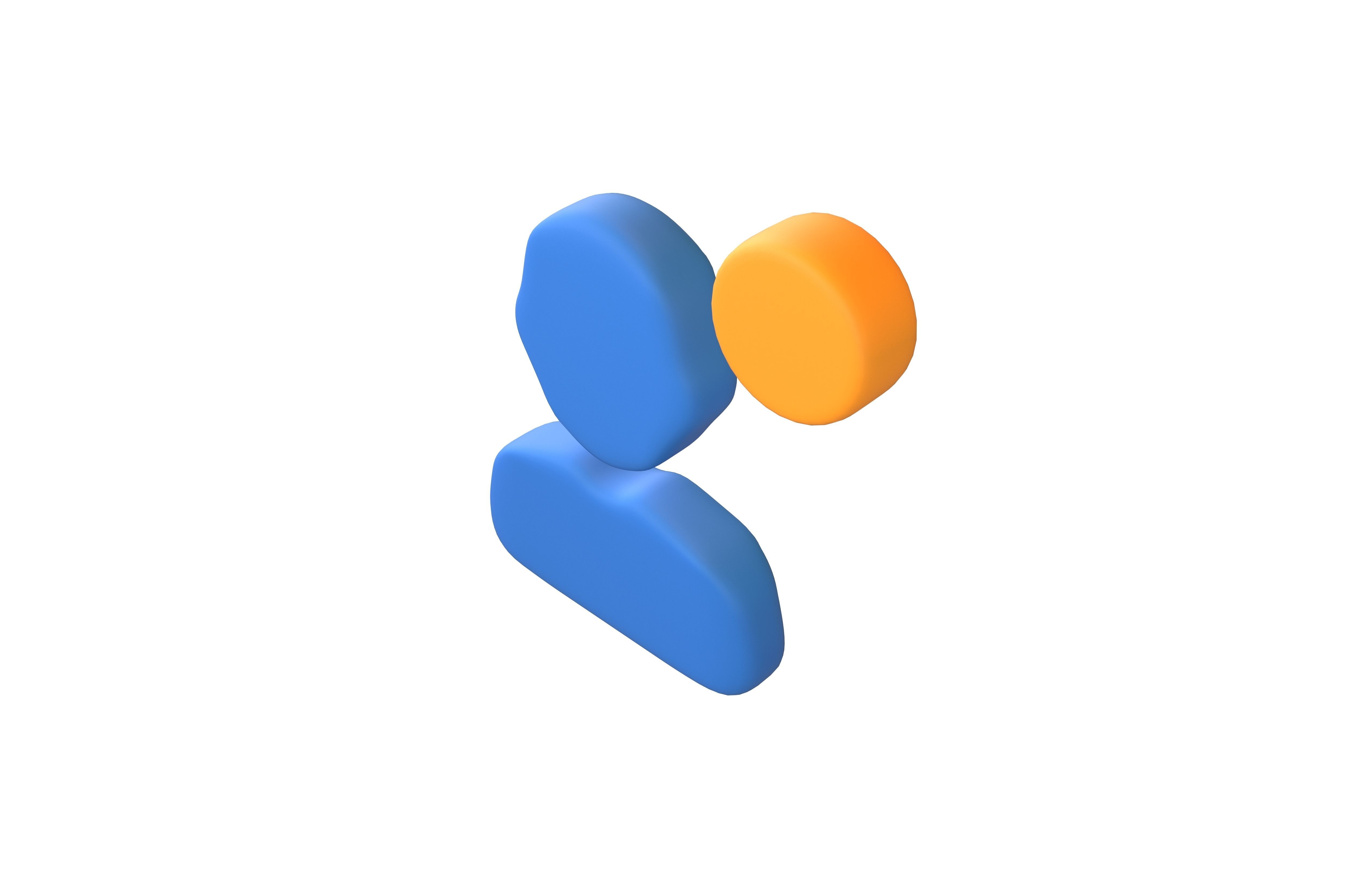 Friend Invitation Icon V1 005 Low-poly 3D model_1