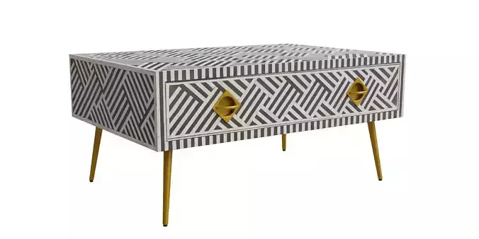 Black Stripe Coffee Table
