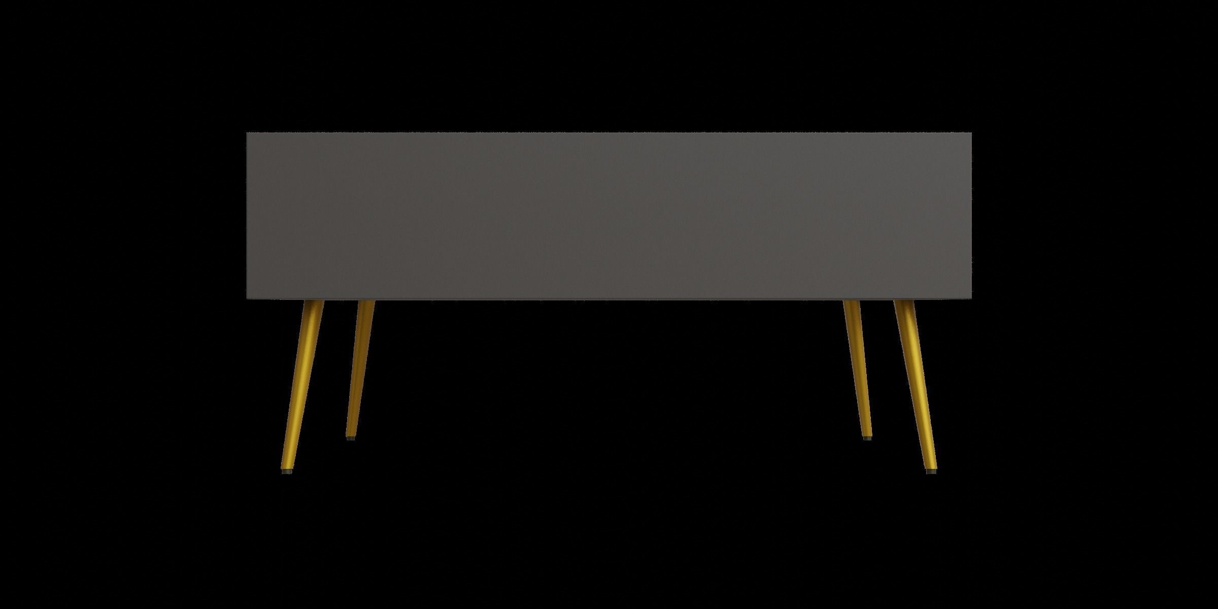 Black Stripe Coffee Table Low-poly 3D model_6
