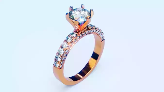 Engagement Ring 12 3D print model