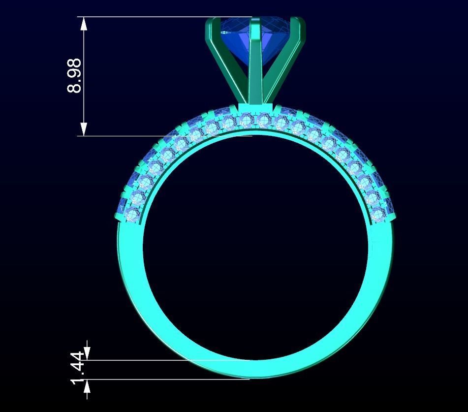 Engagement Ring 12 3D print model_2