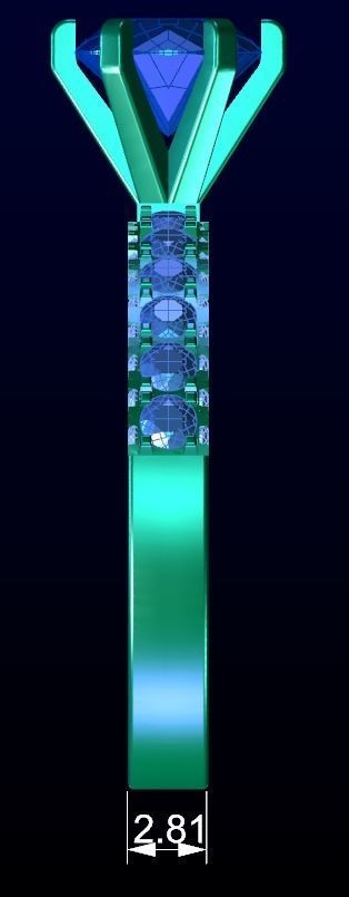 Engagement Ring 12 3D print model_3