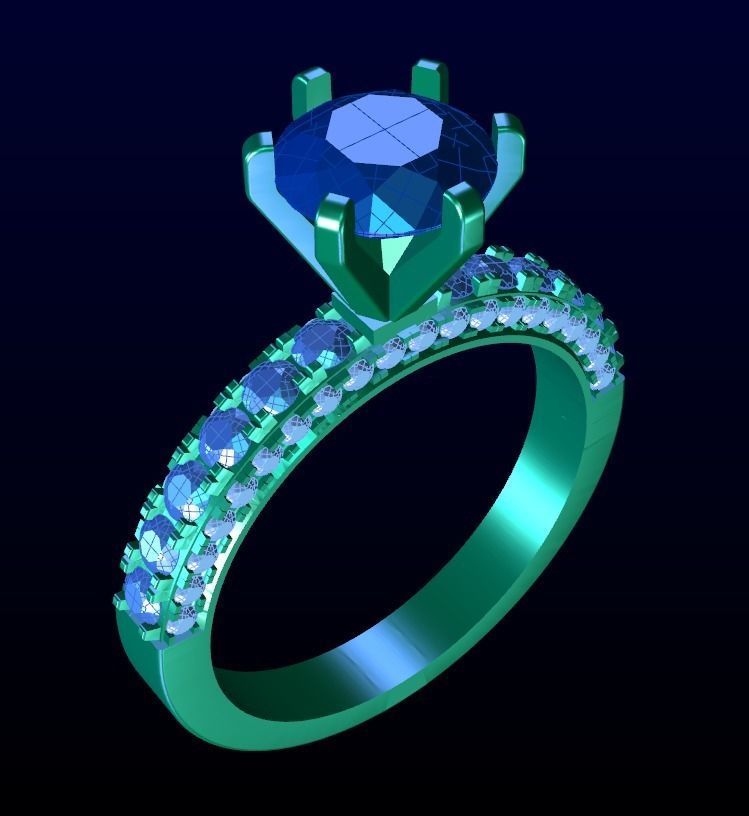 Engagement Ring 12 3D print model_6