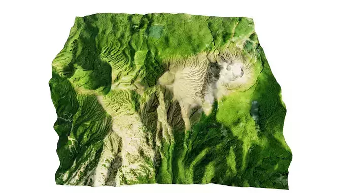 Rincon de la Vieja Volcano 3d Terrain 3D model