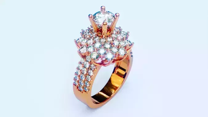 Engagement Ring 13 3D print model