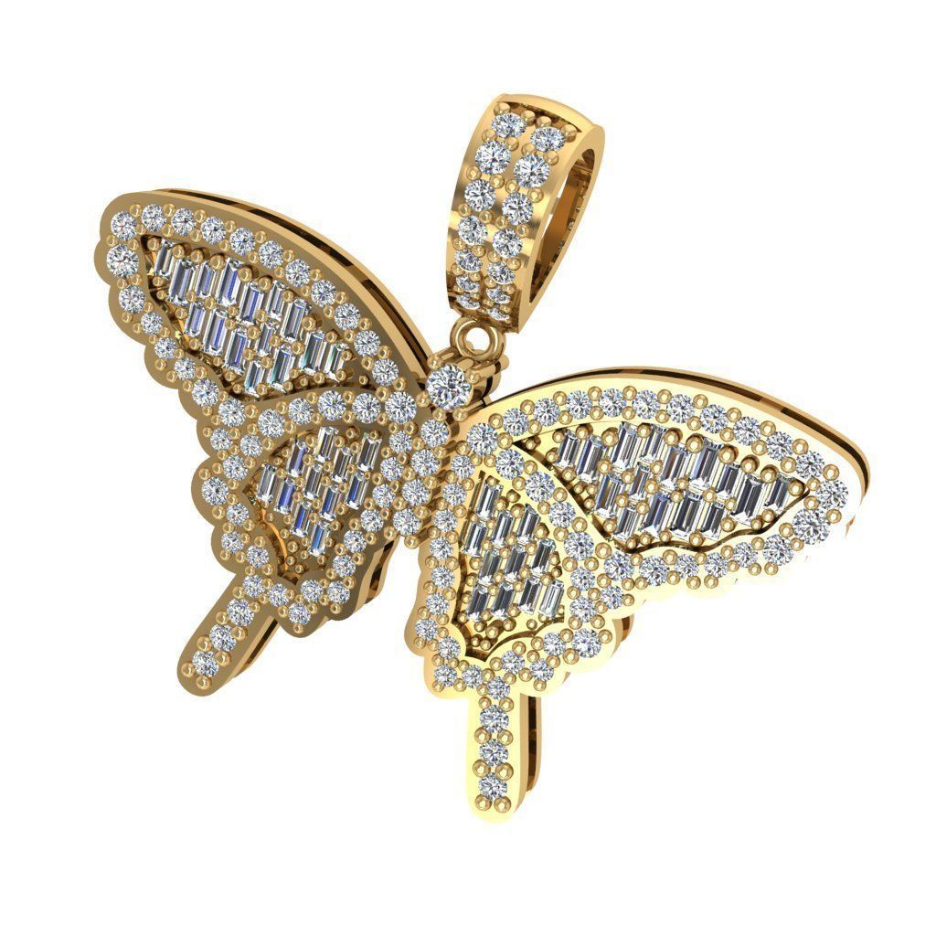 BUTTERFLY PENDANT 3D print model_4