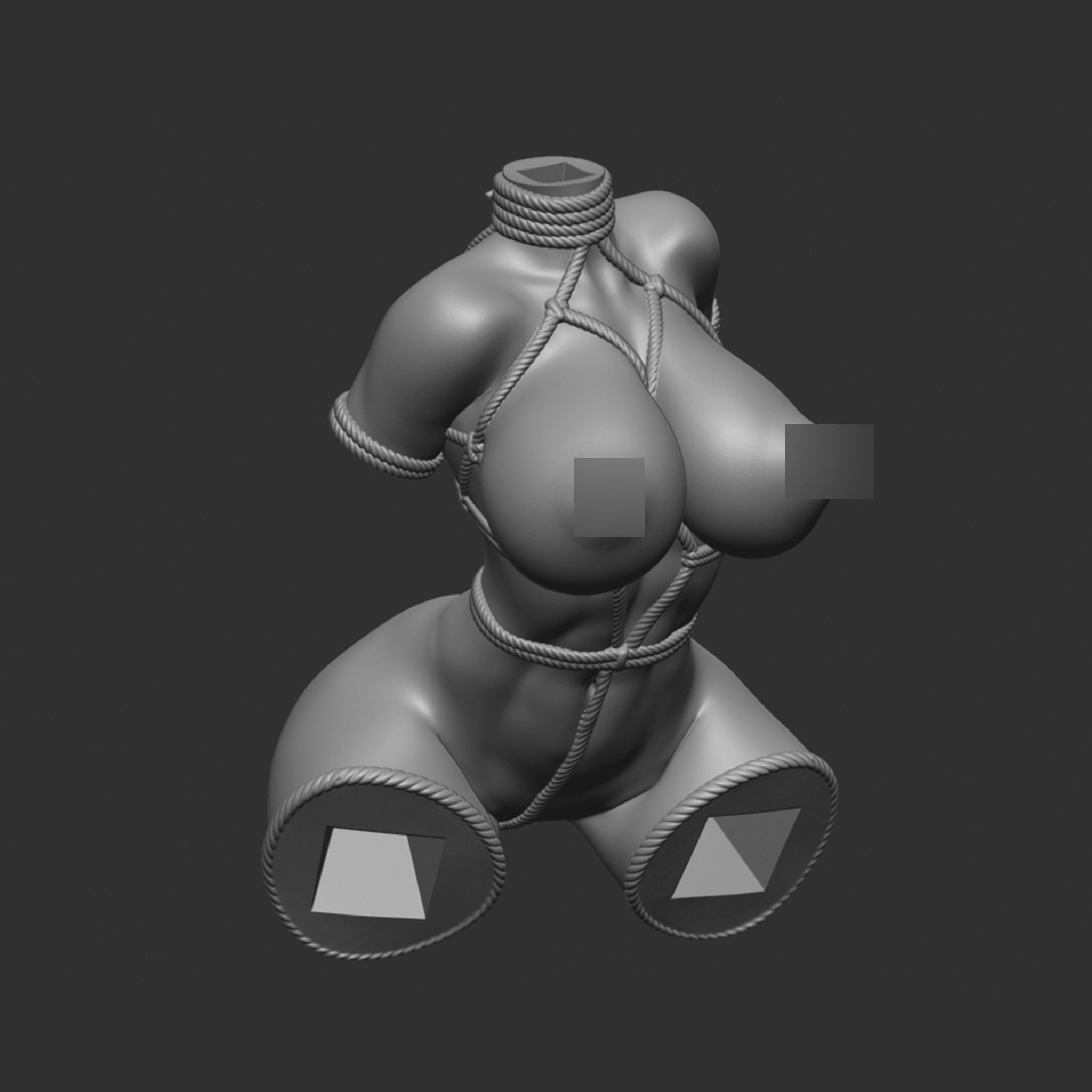 lopunny Tied Pokemon BDSM - 4 Furry Variations 3D Print Model 3D print model_24