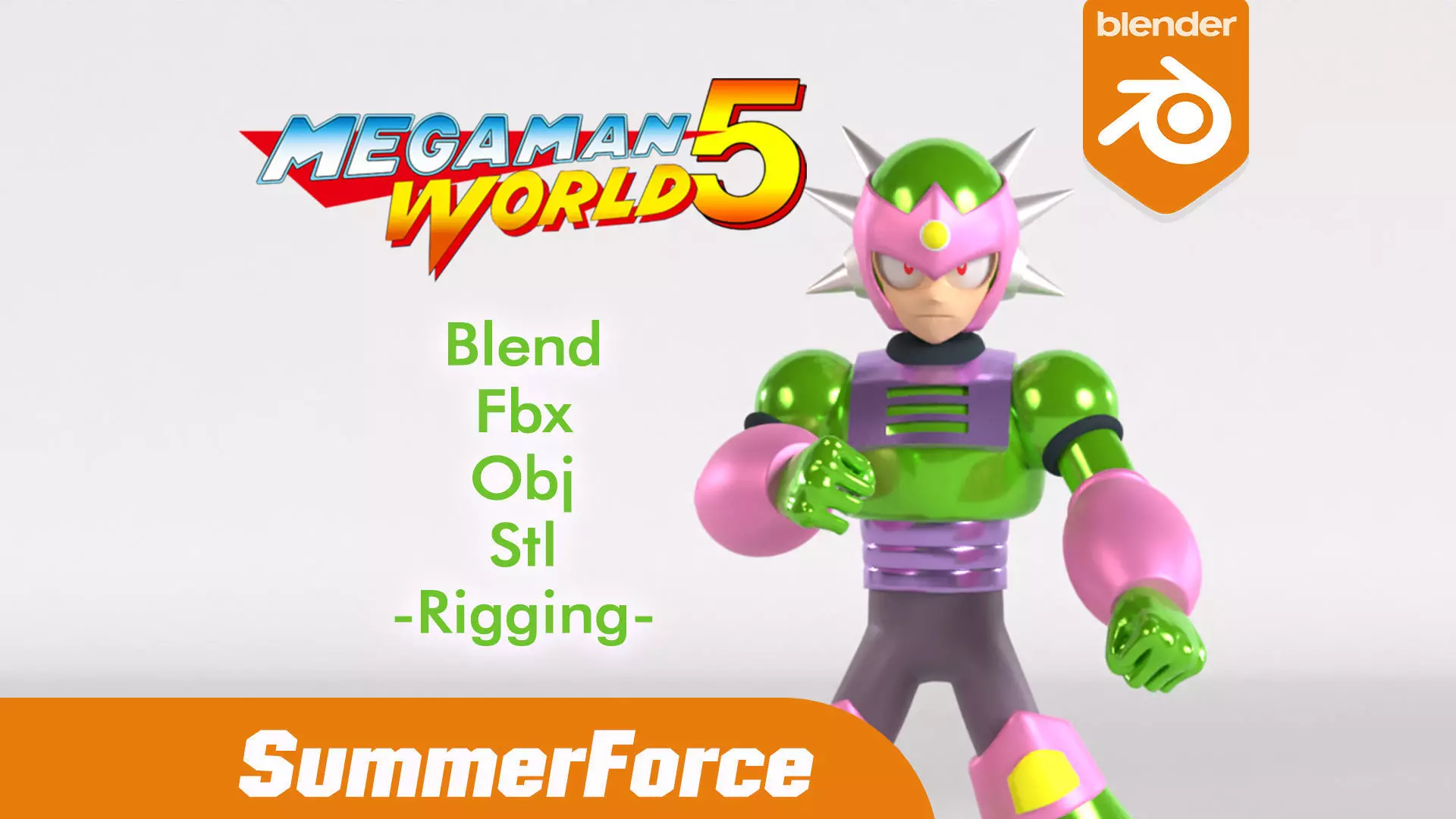 Mercury Mega Man V 3D 3D model_0