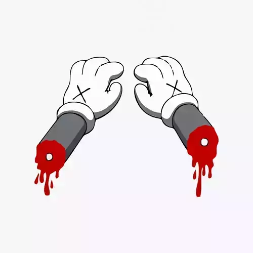 Kaws Bloody Hands Companion for Print 3D print model