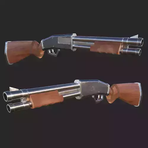 Stylized Shotgun 3D model