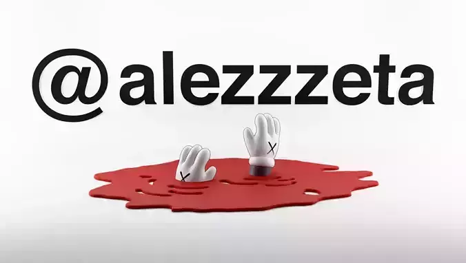 Kaws Red Blanket Companion Textured